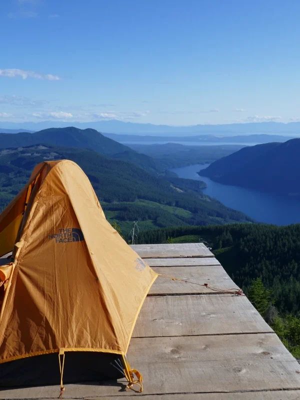 A tent on Tin Hat Mountain.